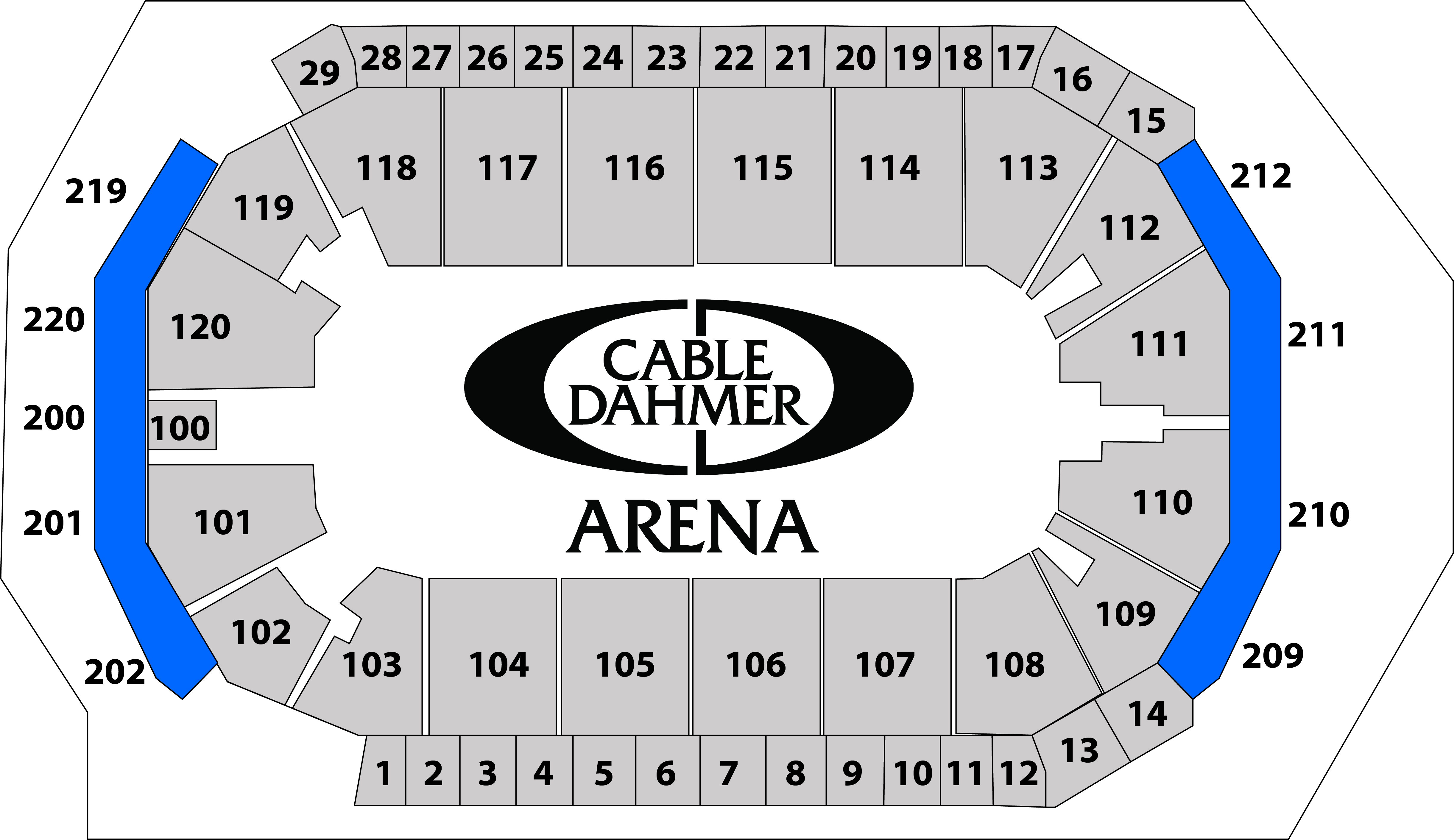 Seating Chart Cable Dahmer Arena