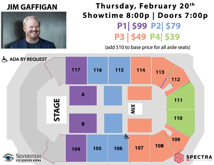 Jim Gaffigan Pale Tourist Tour Cable Dahmer Arena